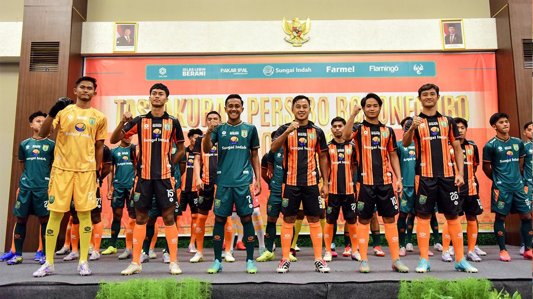 Skuad Persibo Bojonegoro yang di-launching jelang kickoff Liga Nusantara 2025/2026.