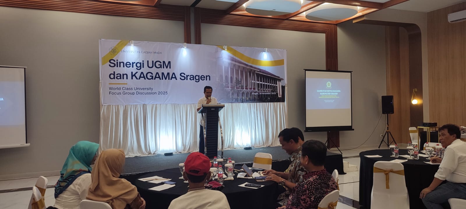 Keluarga Alumni Universitas Gadjah Mada (Kagama) Sragen bertemu dengan UGM. (Ahmad Khairudin/Radar Solo)