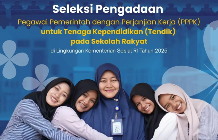 Seleksi PPPK Sekolah Rakyat 2025 juga dibuka untuk lulusan SMA dan sederajat.