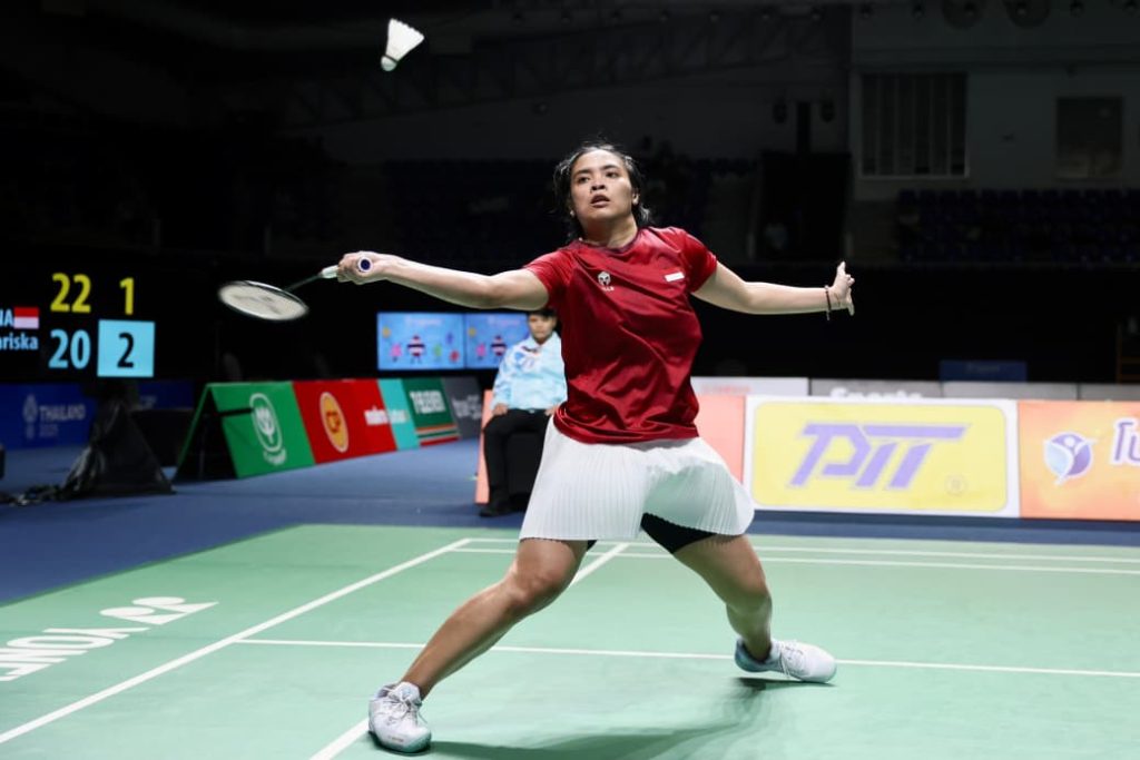 Gregoria Mariska saat terjun di ajang SEA Games 2025.