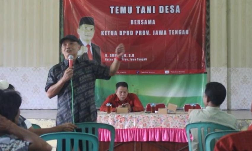Ketua DPRD Jateng Sumanto hadiri kegiatan Temu Tani Desa. Sumanto menekankan sektor pangan adalah penopang utama kehidupan masyarakat.