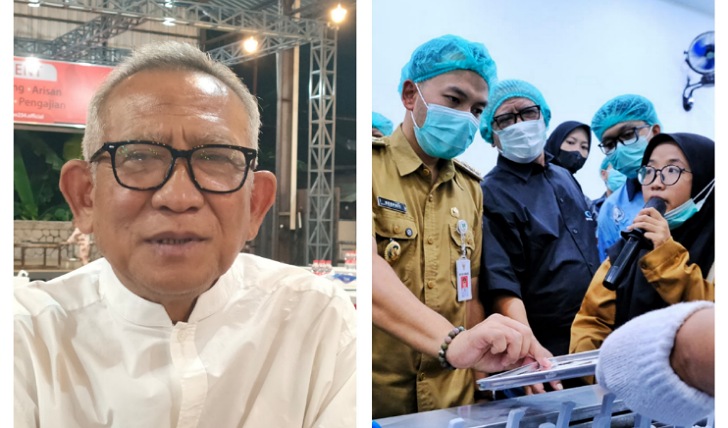 Puspo Wardoyo, pendiri 8 SPPG tersebar di Kota Solo, Karanganyar dan Sukoharjo. Foto kanan, Walikota Solo Respati Ardi saat mengecek dapur SPPG yang dibangun Puspowardoyo.