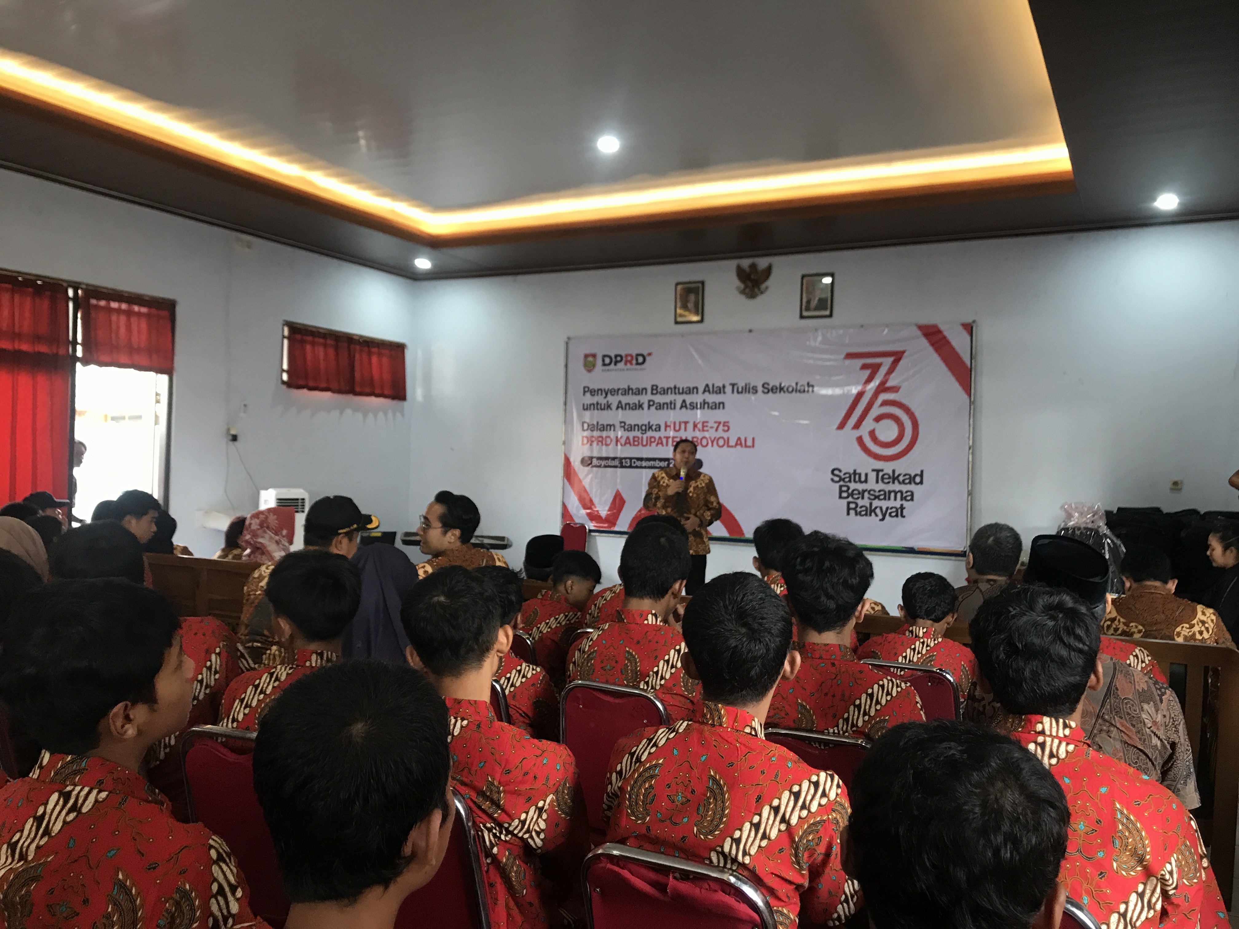 Ketua DPRD Boyolali Susetya Kusuma Dwi Hartanta beri sambutan.