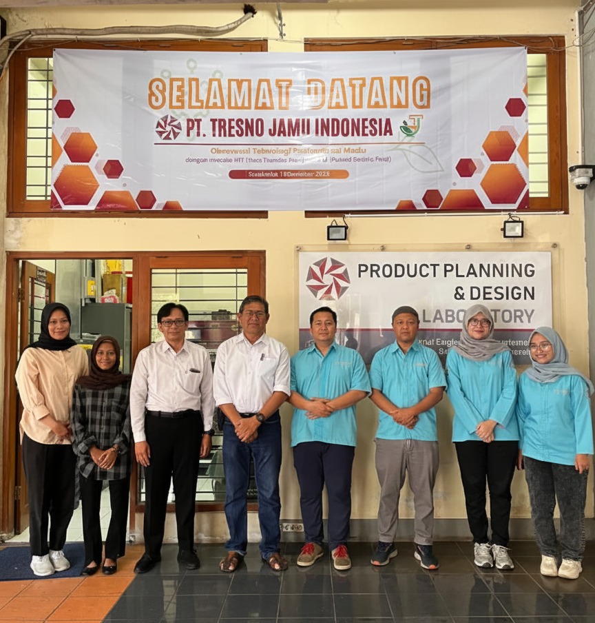 Tim Riset UNS menjalin kemitraan strategis dengan pelaku industri. PT. Tresno Jamu Indonesia.