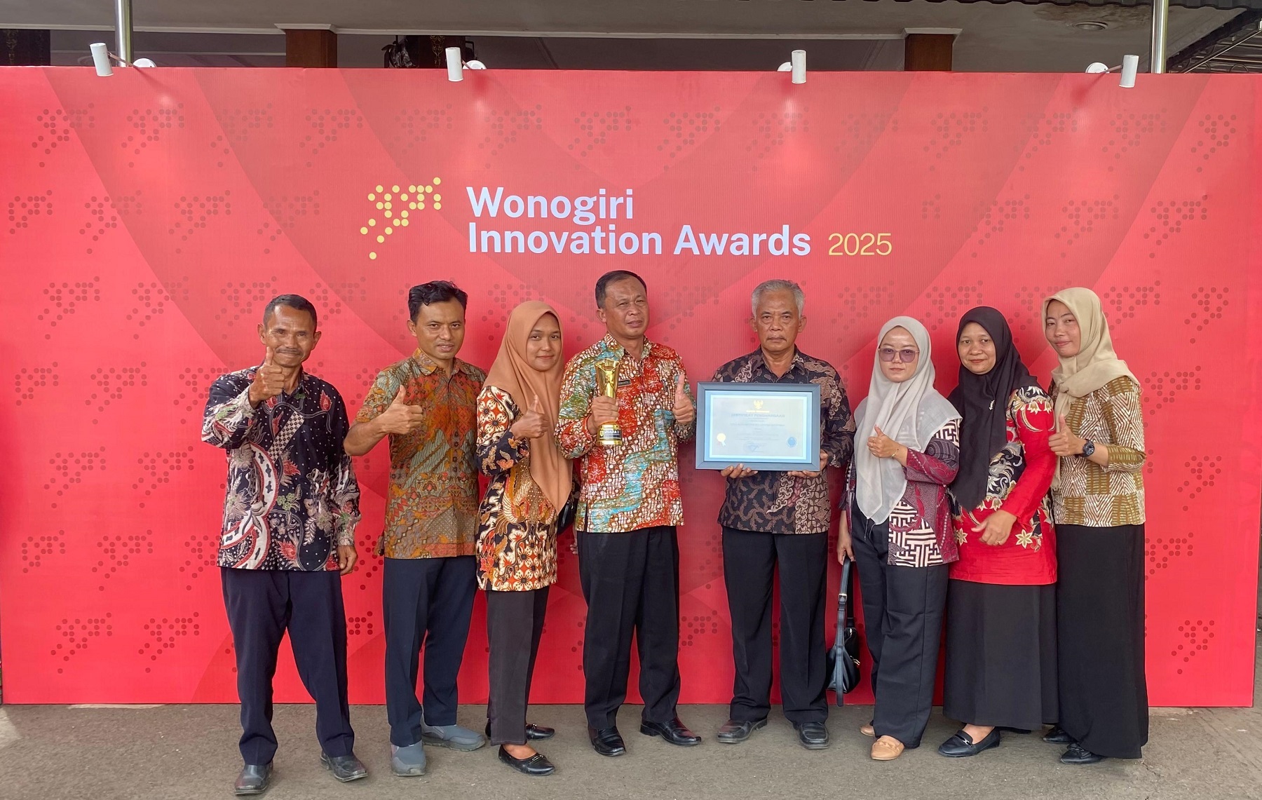 Desa Slogoretno menyabet juara 1 di Wonogiri Innovation Award 2025. (Humas Desa Slogoretno)