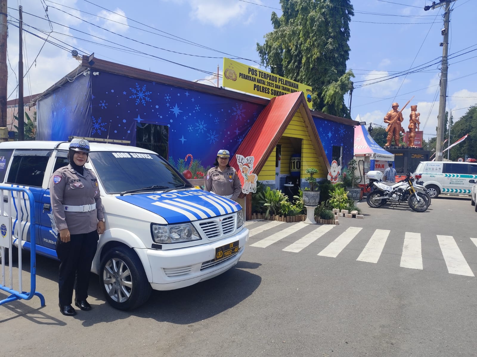 Pospam Terpadu 01 di Simpang Lima (Proliman) Sukoharjo.