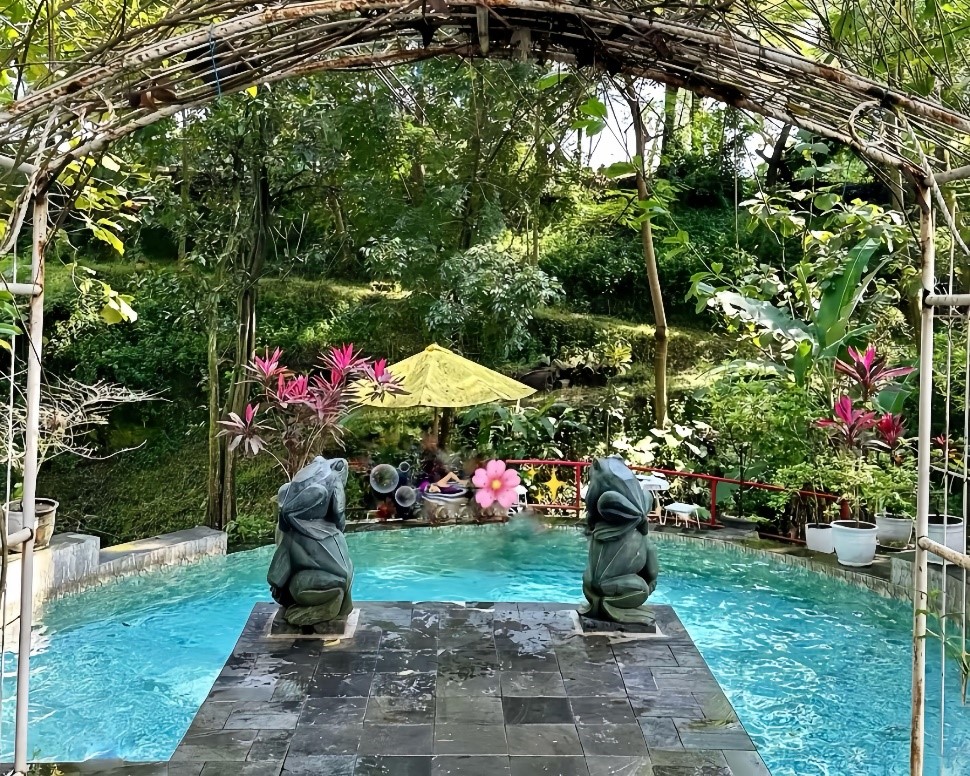Salah satu Instagramable di Umbul Besuki di Desa Ponggok, Kecamatan Polanharjo, Klaten.