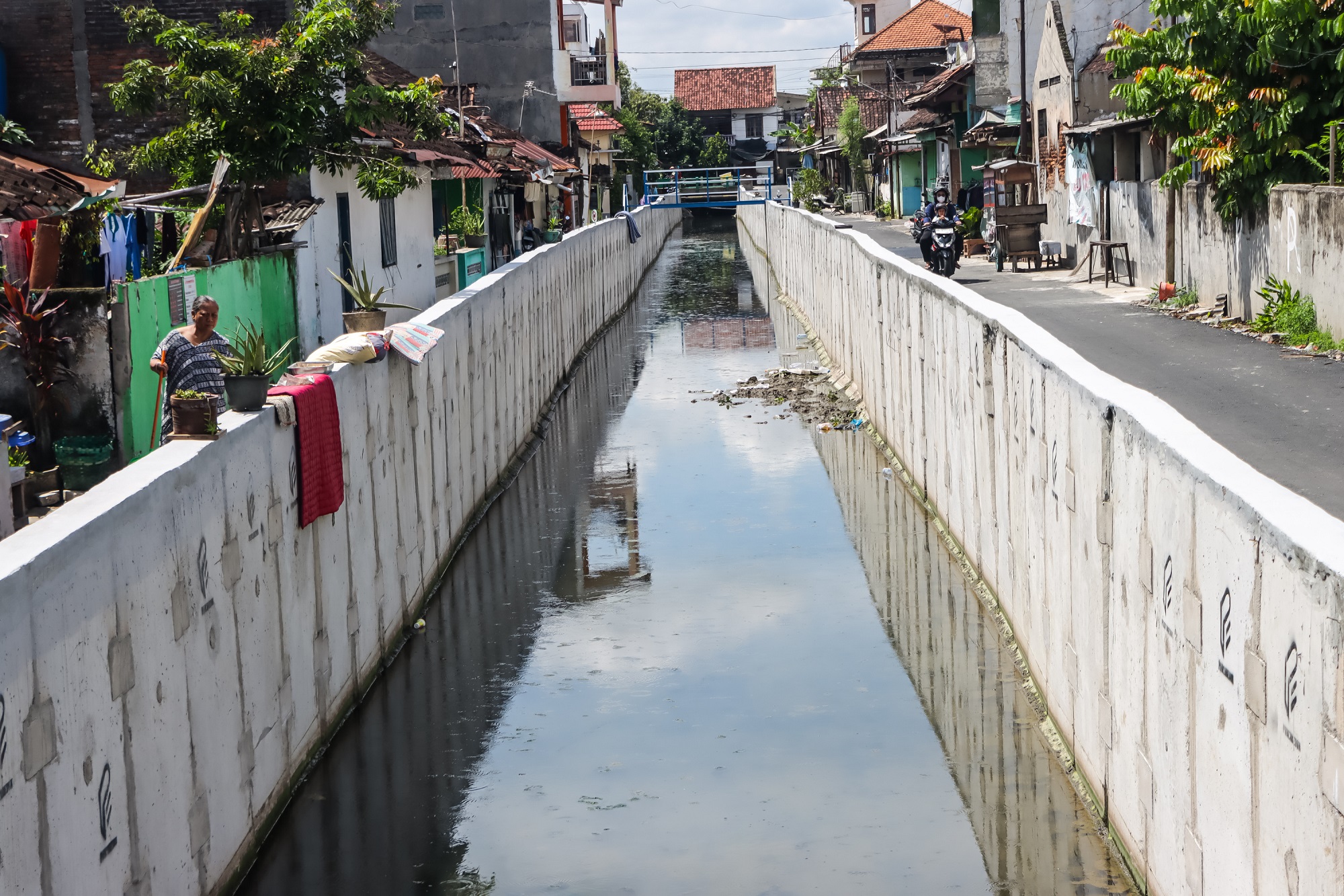 Kampung Todipan, Kelurahan Purwosari, Kecamatan Laweyan, kini sudah bebas dari ancaman banjir setelah normalisasi drainase. (M Ihsan/Radar Solo)