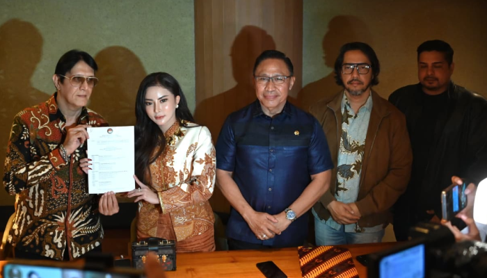 Pengurus GBN-MI dan Ayu Aulia memberikan klarifikasi terkait acara pelantikan yang digelar di Gedung Kemhan.