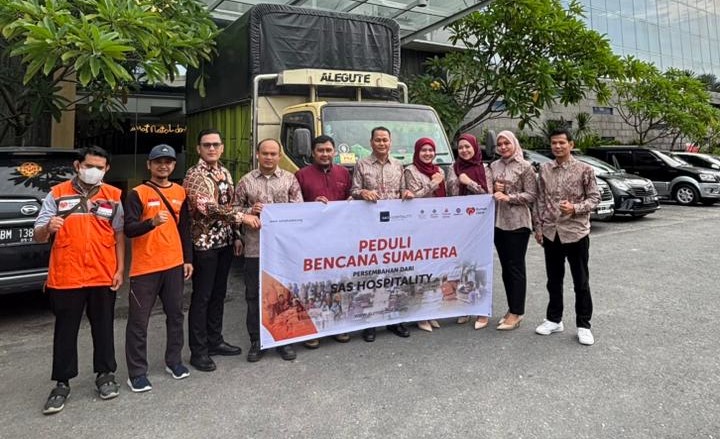 SAS Hospitality Peduli Korban bencana alam di Sumatera. Itu diwujudkan dengan mengirimkan beragam bantuan.