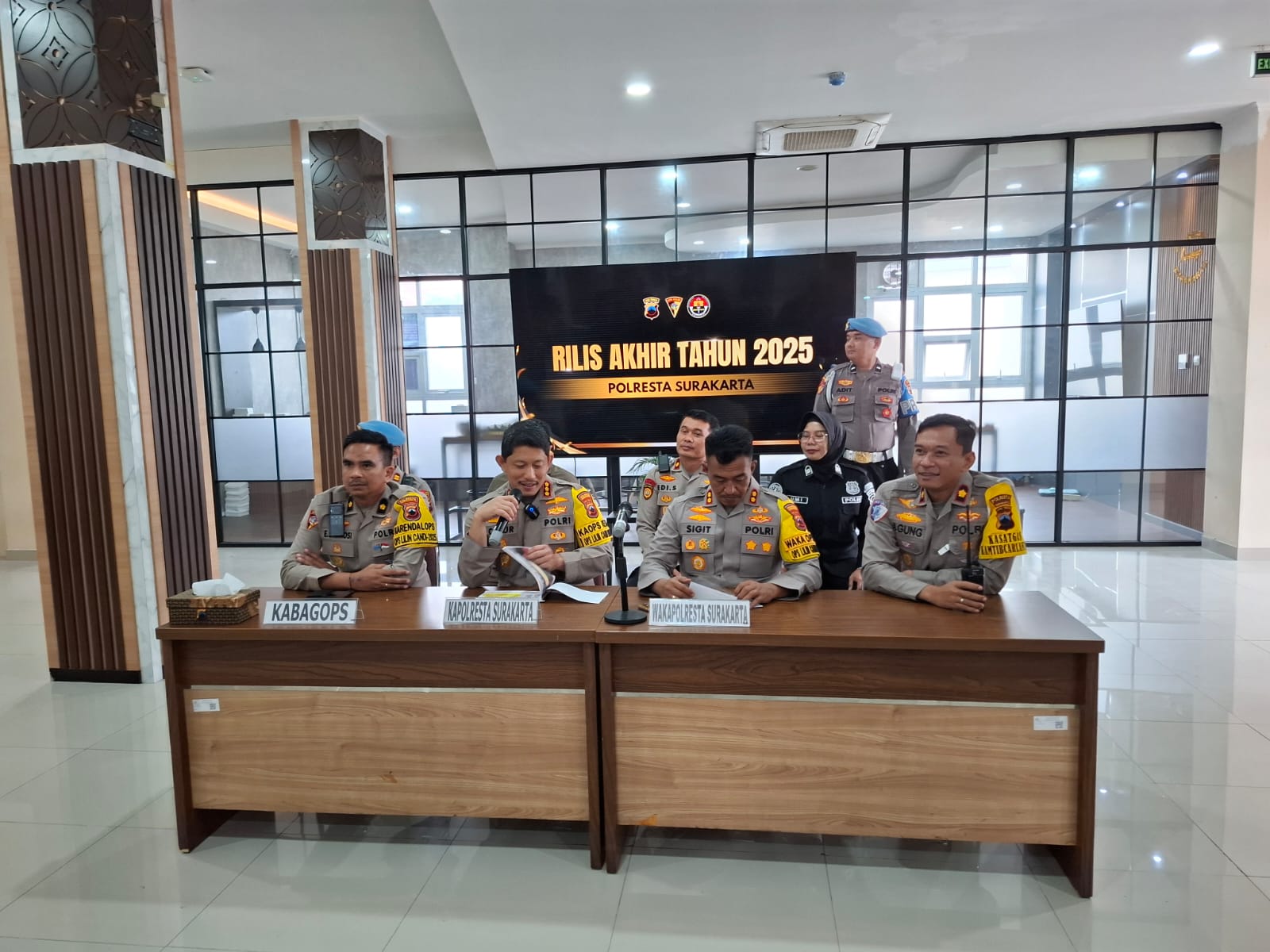 Polresta Solo menggelar rilis akhir tahun.