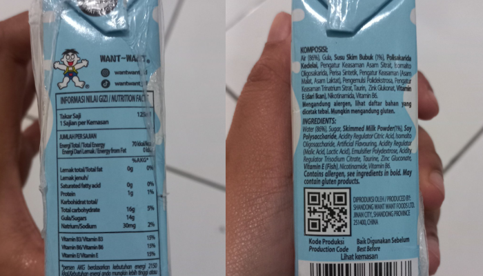 Viral minuman rasa susu impor China dalam menu MBG.