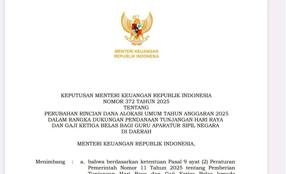 TPG guru ASN 2025 resmi dicairkan bertahap. Ratusan daerah sudah terima dana 100 persen. Cek daftar dan penjelasannya.