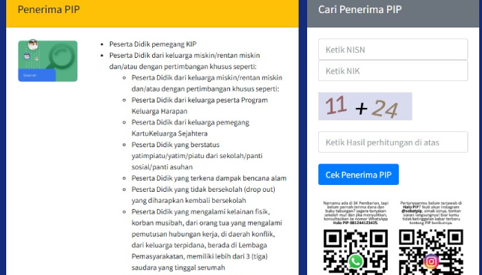 Cara cek PIP 2026.