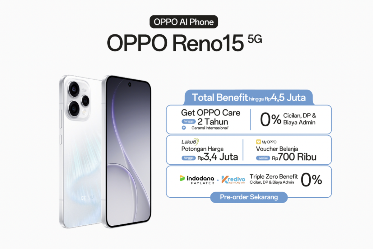 Harga OPPO Reno 15 Terungkap, Preorder Dibuka dan Ada Promo Besar! Ini Daftar Lengkap HP OPPO