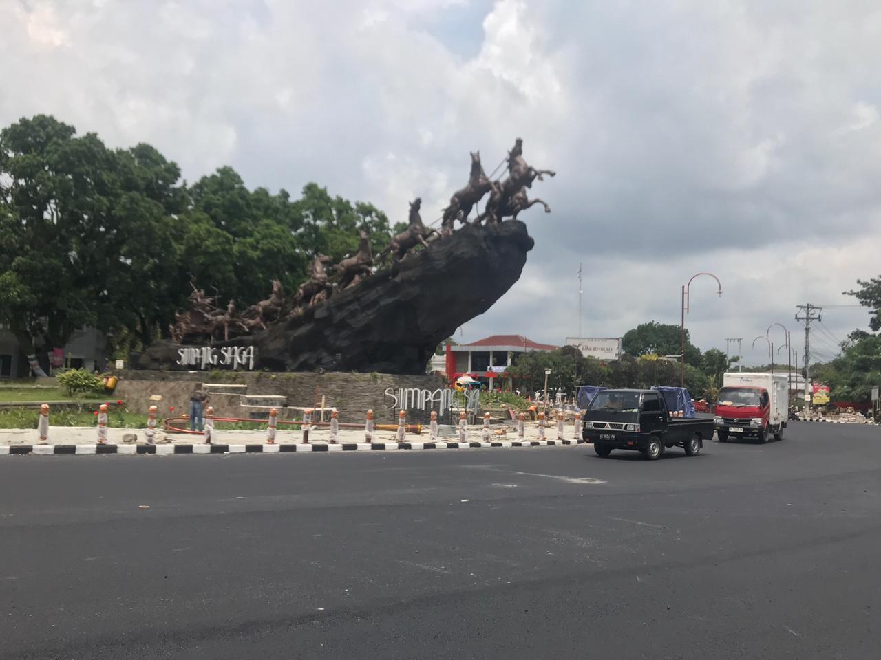 Kawasan Simpang Lima Boyolali yang mendapat sentuhan revitalisasi.