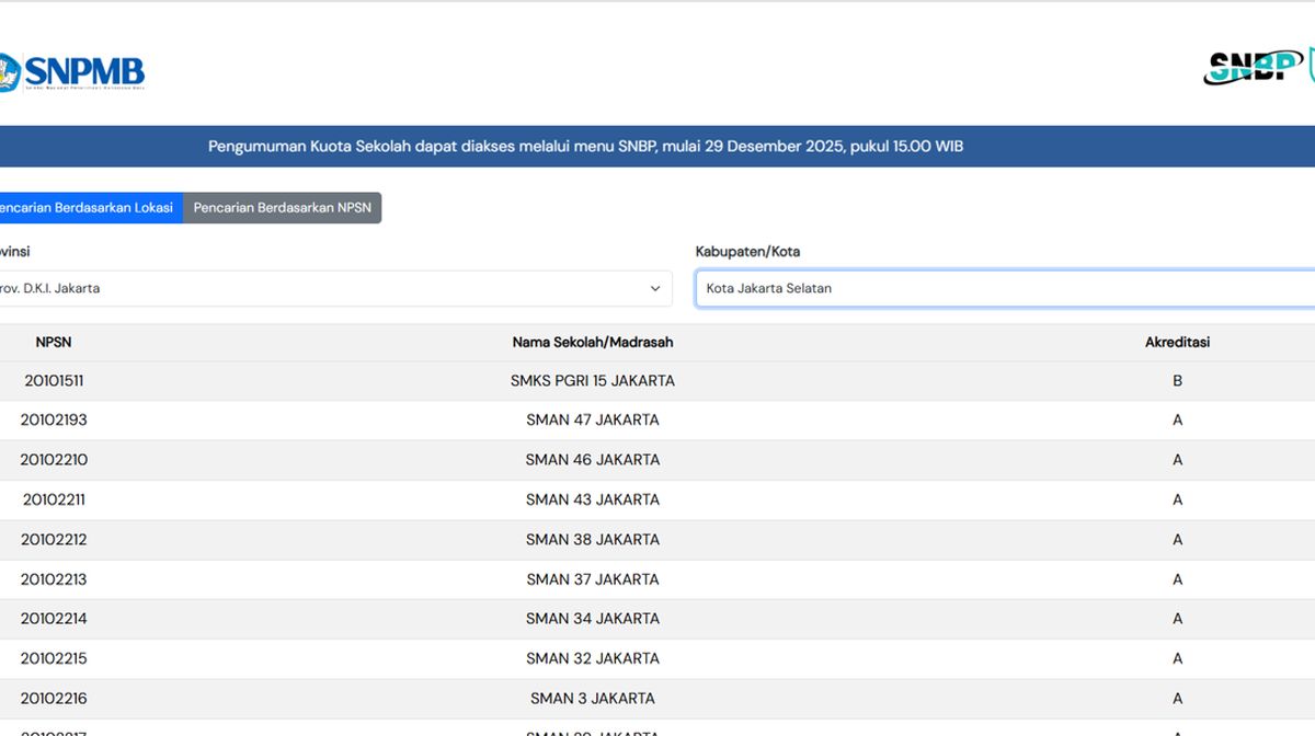 Cara Cek Kuota Sekolah SNBP 2026 lewat link snpmb.bppp.kemdikbud.go.id, lengkap panduan sanggah dan jadwal resmi SNPMB.