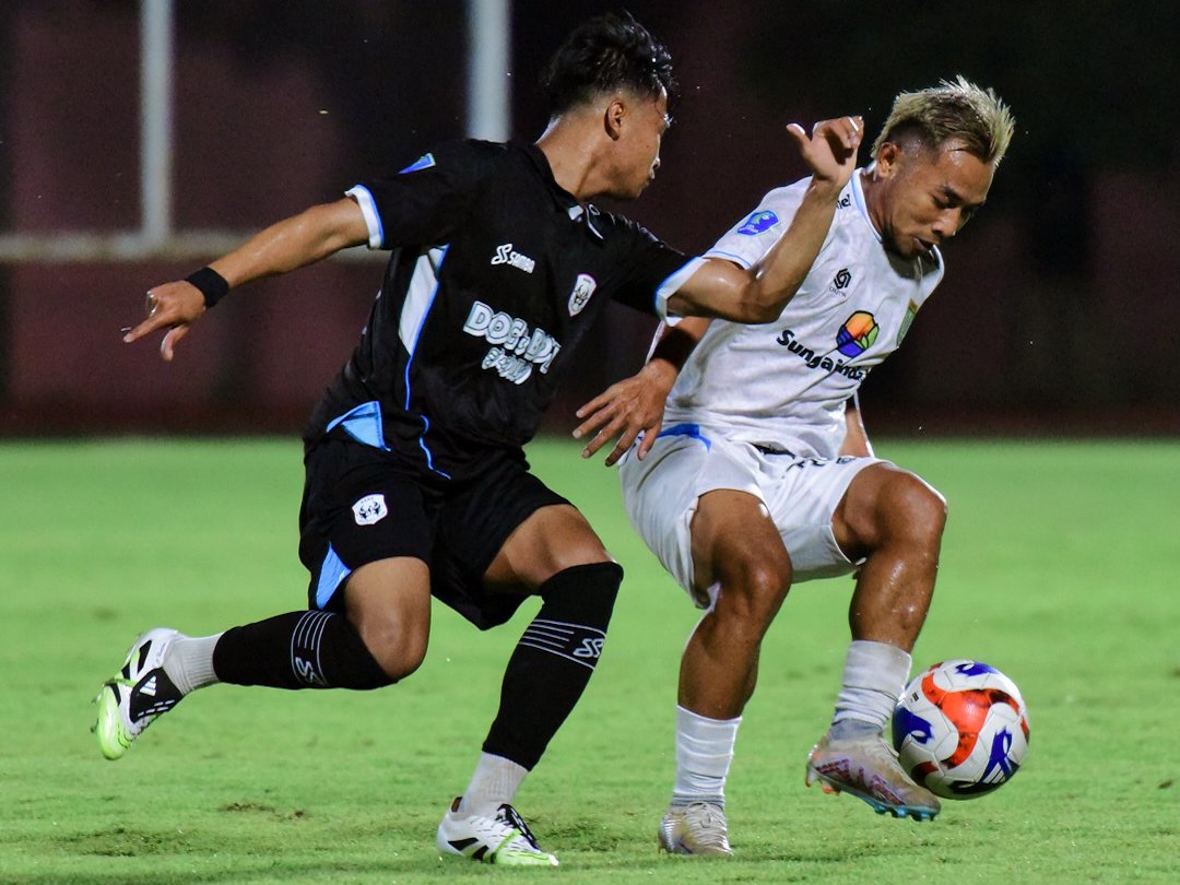 Laga Persibo Bojongoro vs RANS Nusantara FC di Liga Nusantara, belum lama ini.