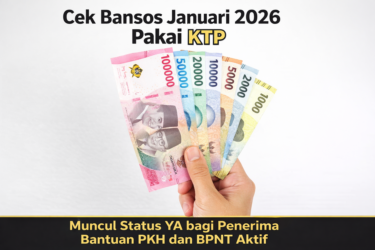 Cek Bansos 2026 awal Januari pakai KTP. Penerima PKH dan BPNT bisa melihat status YA sebagai tanda bantuan masih aktif.