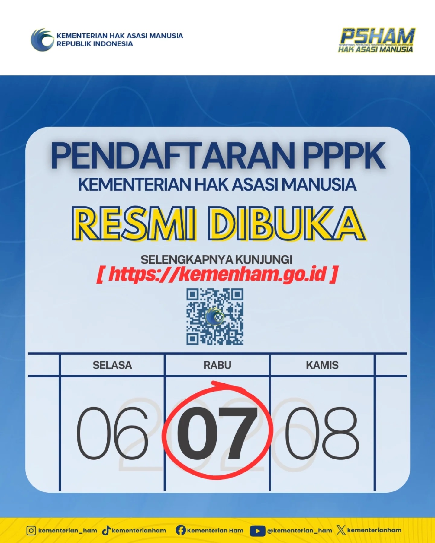 Kapan pengumuman hasil seleksi administrasi PPPK KemenHAM 2026? Simak jadwal lengkap, tahapan seleksi, dan penempatan formasi.