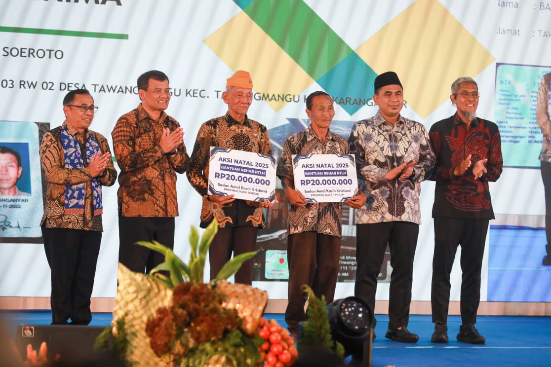 Dana amal Bakkris Pemprov Jateng terkumpul Rp590 juta dan disalurkan untuk perbaikan RTLH serta bantuan korban bencana.