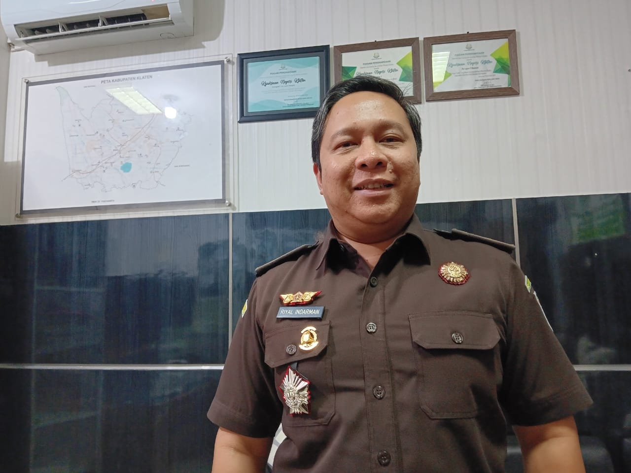 Kasi Pidana Umum (Pidum) Kejari Klaten Aspi Riyal Juli Indarman. (Angga Purenda/Radar Solo)