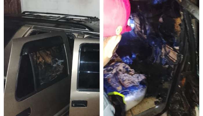 Mobil milik warga Kelurahan Wonokarto Kecamatan Wonogiri Kota terbakar Senin (12/1/2026) malam.