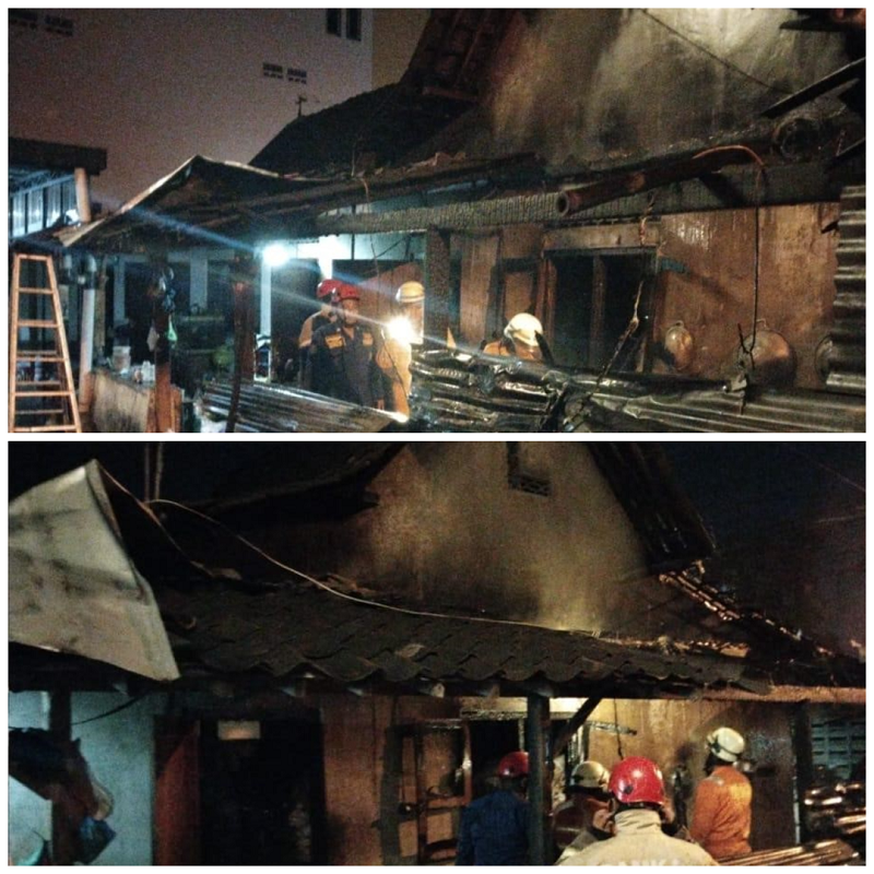 Dapur warga Desa Dibal, Kecamatan Ngemplak, Boyolali, terbakar, Rabu (14/1) dini hari. Damkar Boyolali dan Kota Solo dikerahkan ke lokasi.