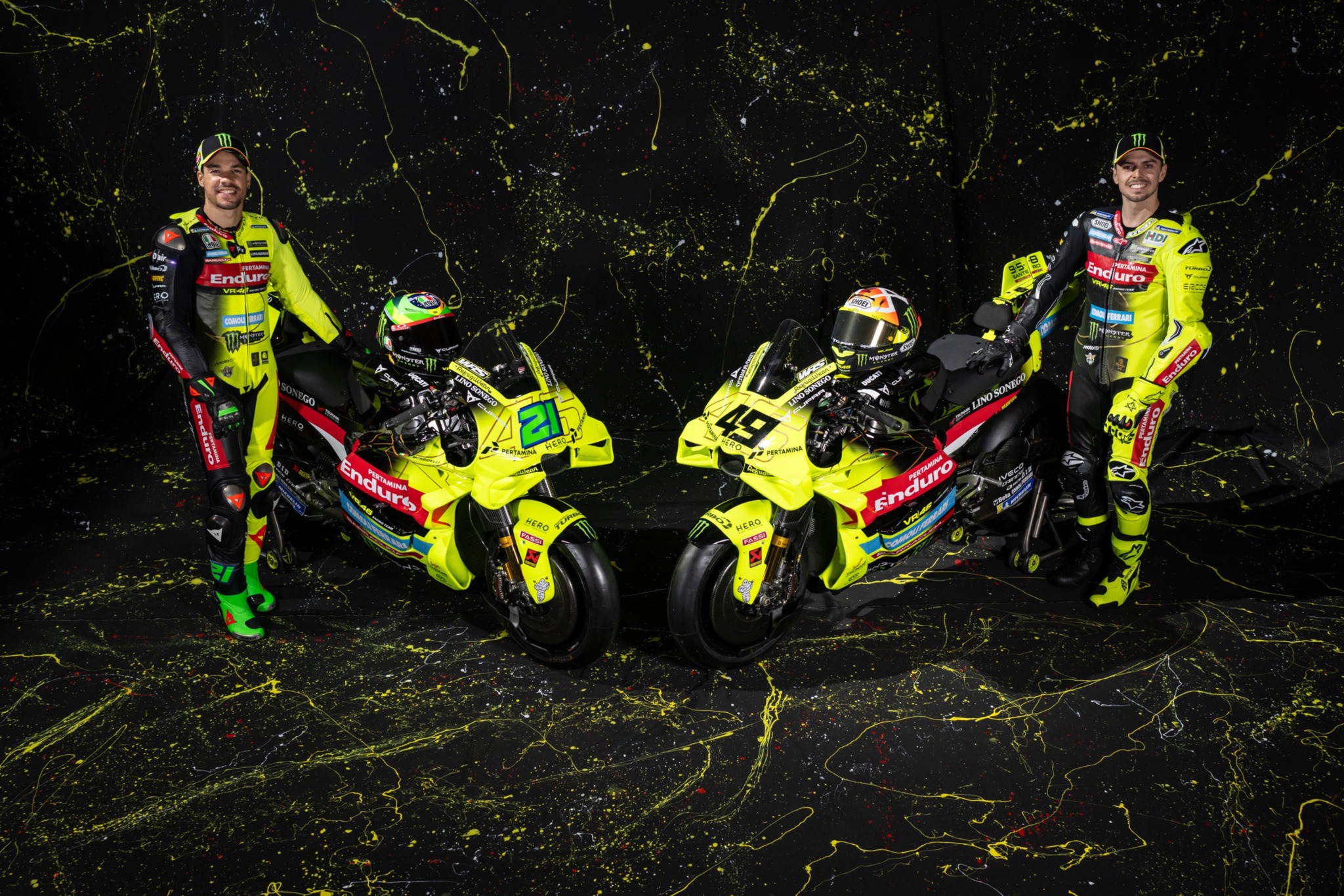 Pertamina Enduro VR46 Racing Team meluncurkan livery MotoGP 2026 bernuansa hitam-kuning. Valentino Rossi kembalikan identitas klasik.
