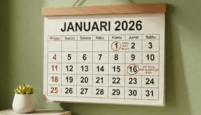 Kalender Januari 2026.