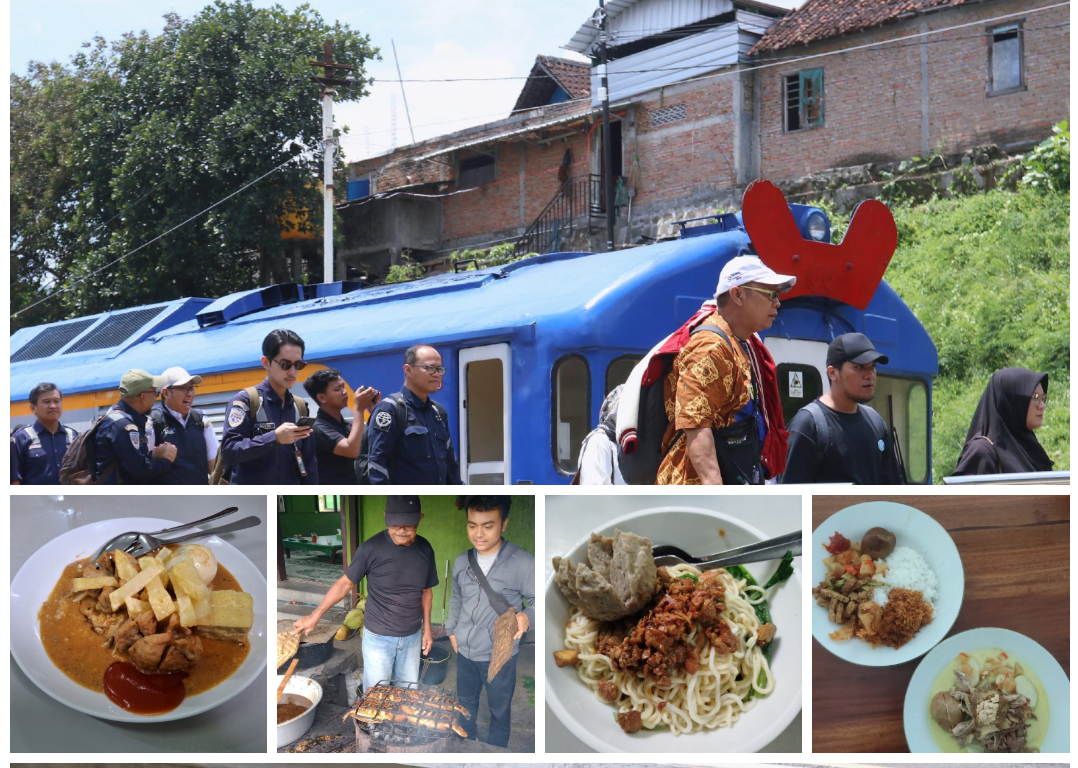 Penumpang KA Batara Kresna turun di Stasiun Wonogiri. Foto bawah, aneka kuliner khas yang manjakan lidah.
