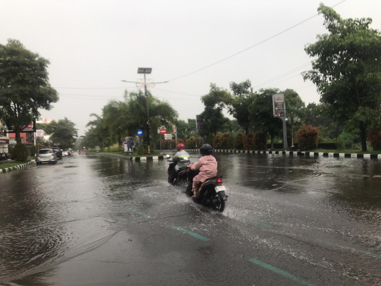 Genangan di kawasan Boyolali kota.