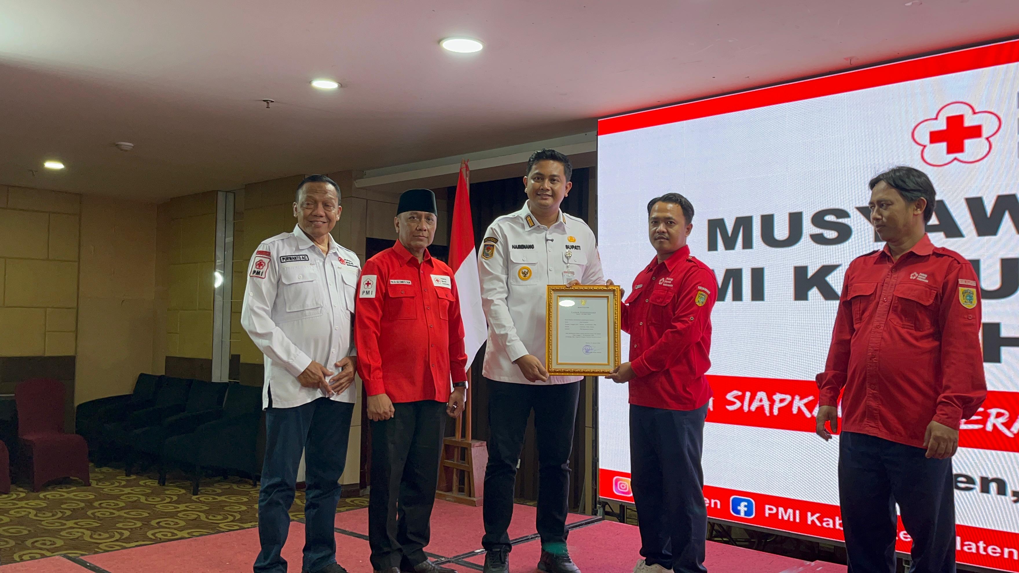 Musker PMI Kabupaten Klaten di salah satu hotel berbintang di Klaten, Rabu (21/1/2026). (Angga Purenda/Radar Solo)