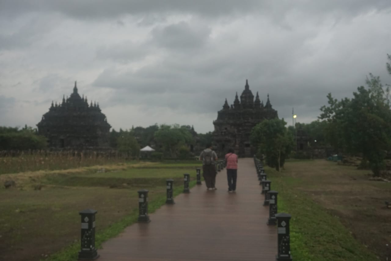 Penampakam pengembangan kawasan Situs Candi Plaosan, Kecamatan Prambanan, Klaten. (Angga Purenda/Radar Solo)