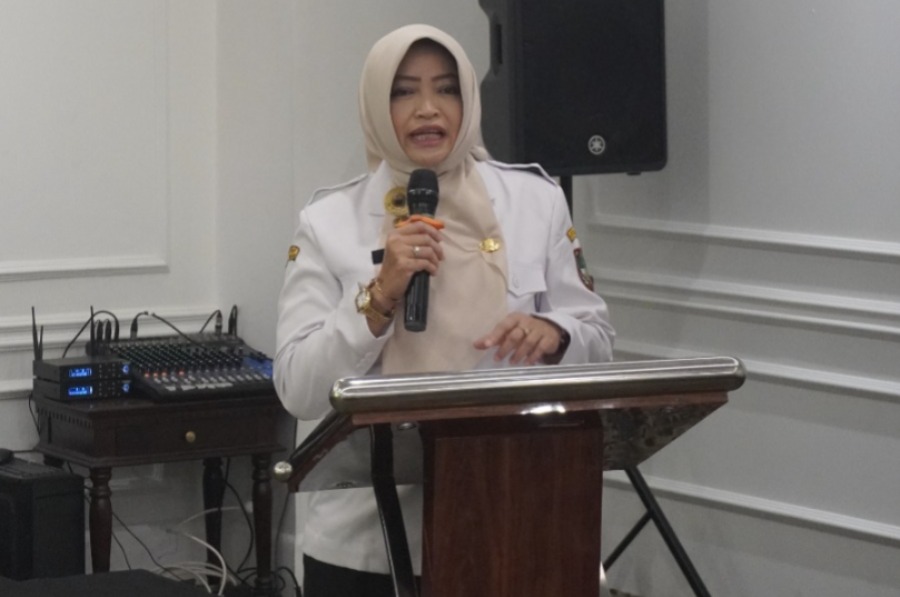 Kepala Badan Pendapatan Daerah (Bapenda) Kota Surakarta Widyastuti Pratiwiningsih beri sambutan
