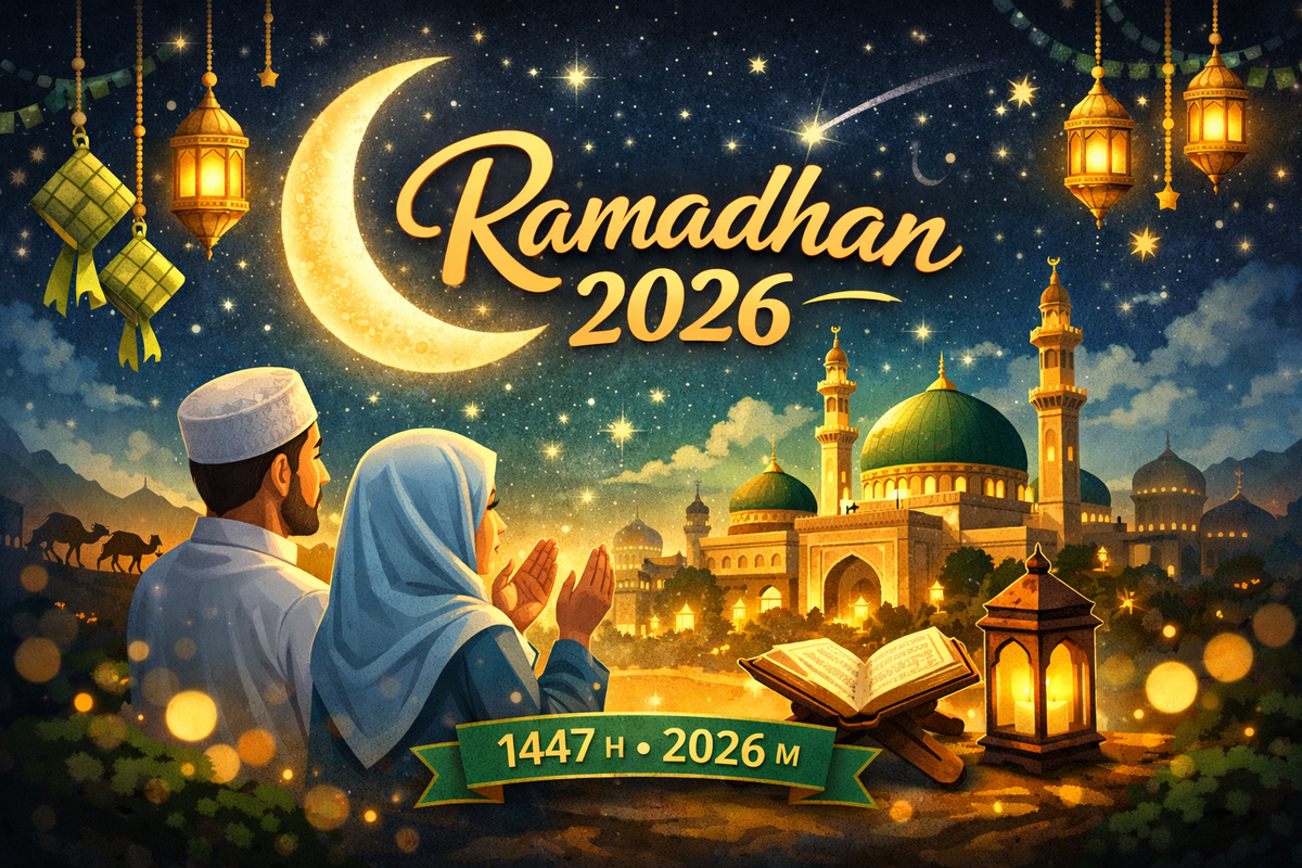 Puasa Ramadhan 2026 tinggal hitungan hari. Simak hitung mundur puasa, prediksi 1 Ramadhan 2026 versi pemerintah dan Muhammadiyah