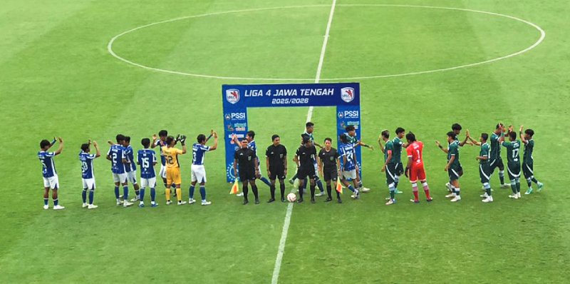 BEKAL BAGUS: Pertandingan Persebi Boyolali melawan Wijayakusuma FC di Stadion Kebogiro, Minggu (25/1).
