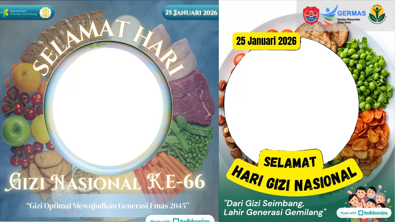 30 Link Twibbon Hari Gizi Nasional 2026 Terbaru, Lengkap dengan Tema dan Hashtag Resmi
