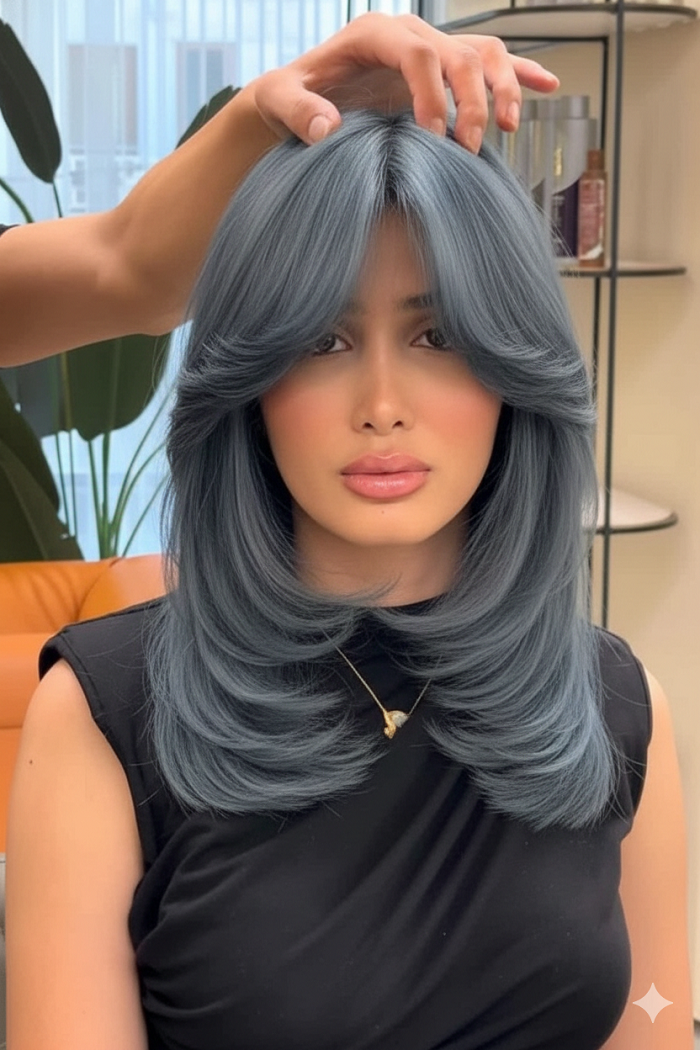 Model rambut Curtain Bangs