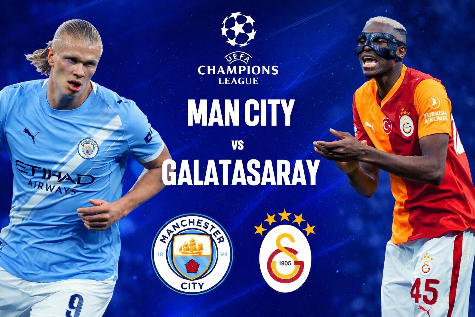 Prediksi Man City vs Galatasaray Liga Champions 2026 lengkap dengan line up, head to head, skor akhir, dan link live streaming.