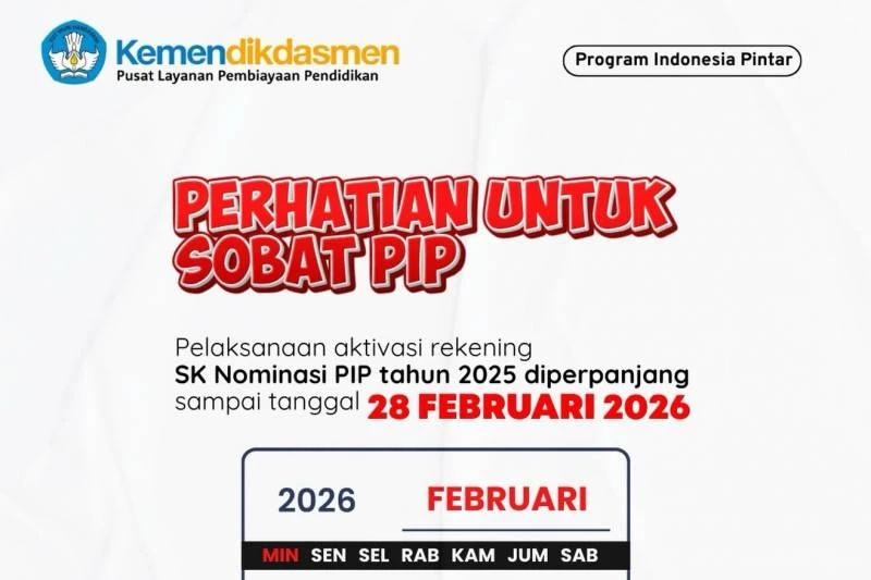 Dana PIP 2026 Terancam Hangus, 2,5 Juta Siswa Harus Aktivasi Rekening Sebelum 28 Februari,&nbsp;Cek status pakai NISN dan NIK