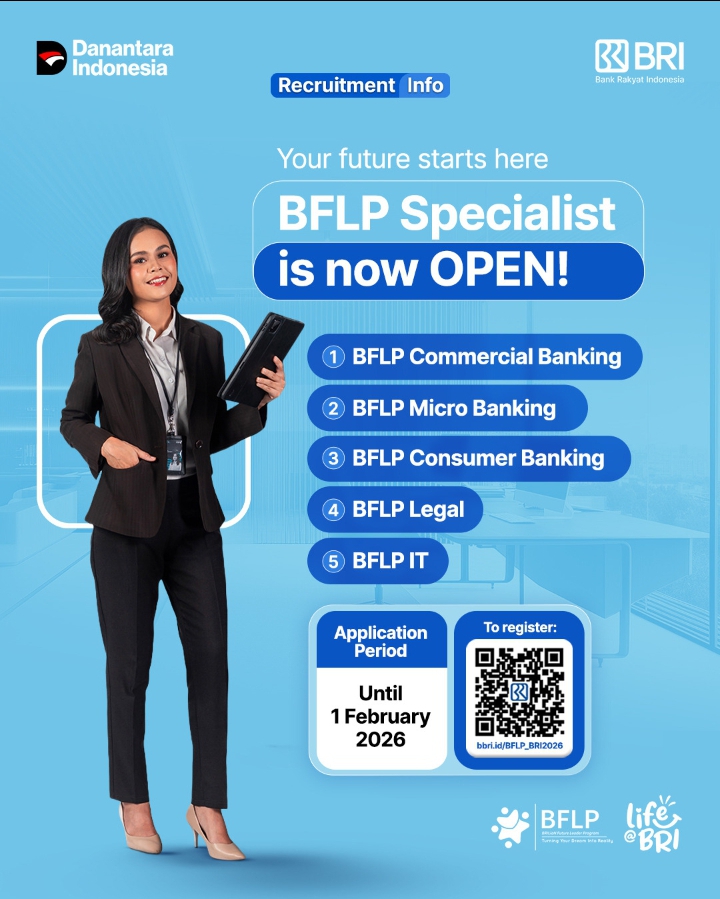 BRI program rekrutmen unggulan, BRILiaN Future Leader Program (BFLP) Specialist 2026.