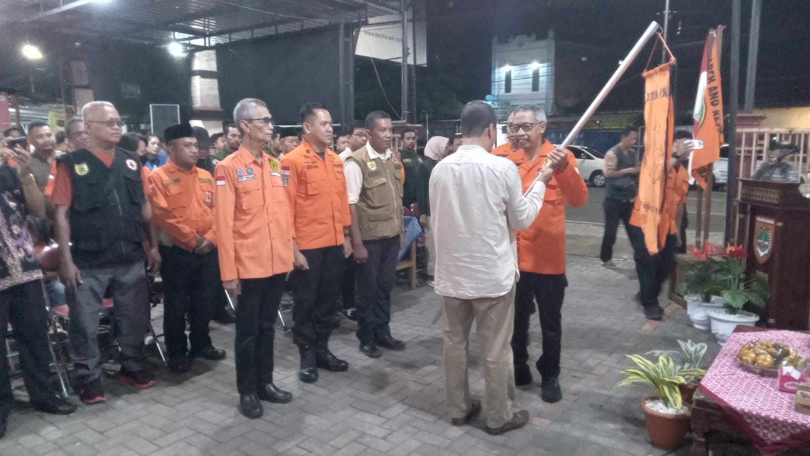 Lepas sambut dan sertijab Komandan SAR Sukoharjo yang baru di Mako SAR Kabupaten Sukoharjo, Senin (2/2) malam.