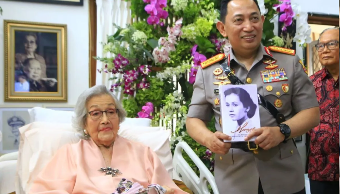 Meriyati Roeslani atau Meriyati Hoegeng saat perayaan ulang tahun ke-100 pada Juni 2025 lalu.