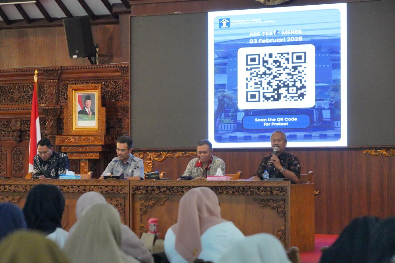 Kegiatan sosialisasi Hak Kekayaan Intelektual (HAKI) yang digelar oleh Bapperida di Pendapa Pemkab Kabupaten Klaten, Rabu (4/2/2026).
