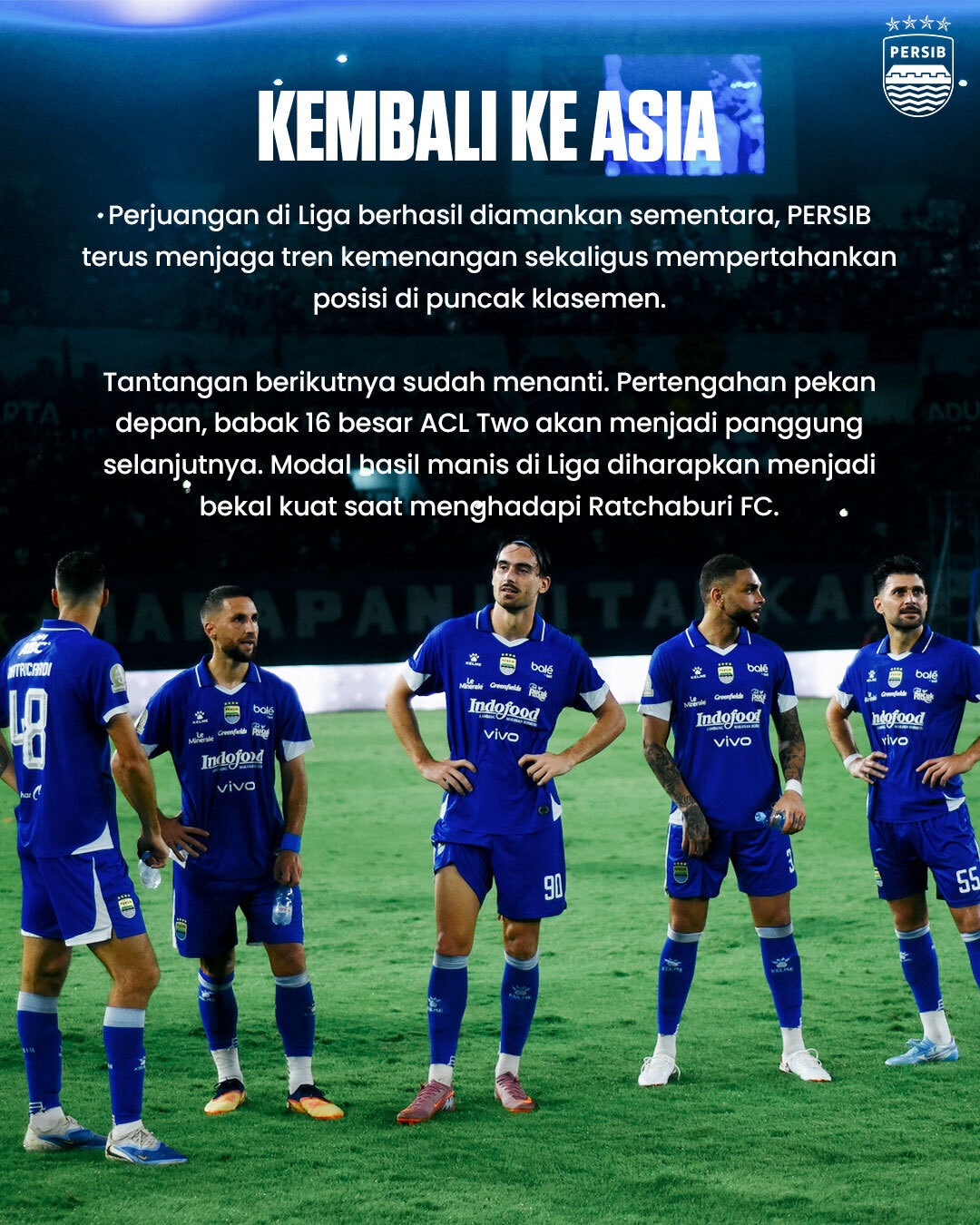Jadwal Persib vs Ratchaburi FC Leg Pertama 16 Besar AFC Champions League 2, Link Live Streaming, prediksi skor dan susunan pemain.