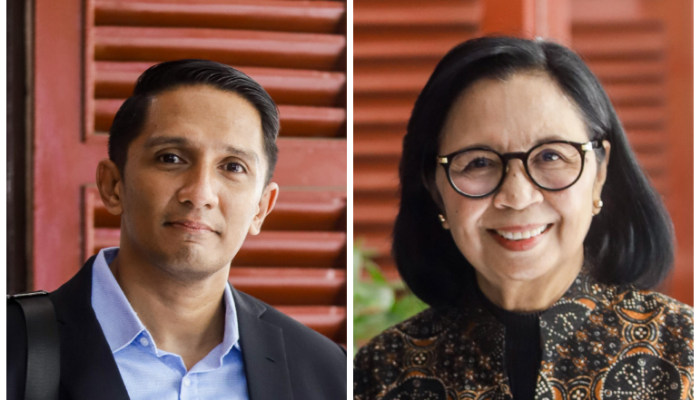 Ghansham Anand dari Universitas Airlangga Surabaya (Unair) dan Guru Besar Hukum Keperdataan Universitas Indonesia (UI) Rosa Agustina.