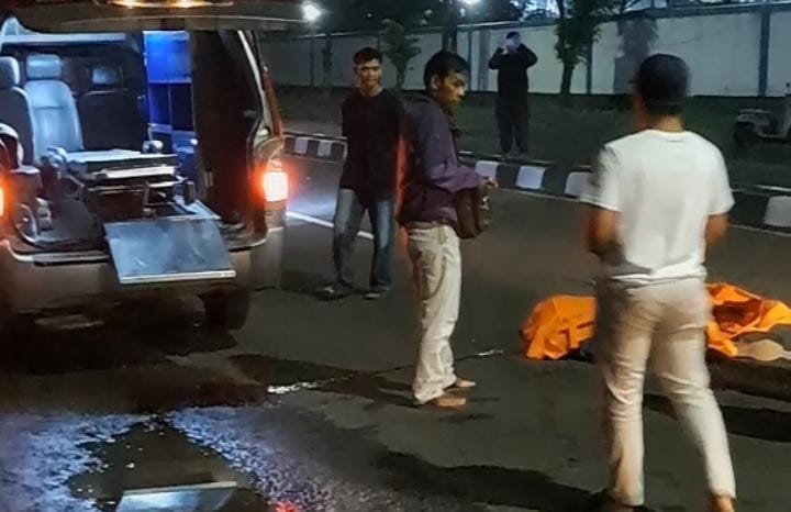 Kecelakaan tunggal di Dusun Turisari, Kelurahan Dagen, Kecamatan Jaten, Kabupaten Karanganyar, Rabu (11/2/2026) dini hari. (Rudi Hartono/Radar Solo)