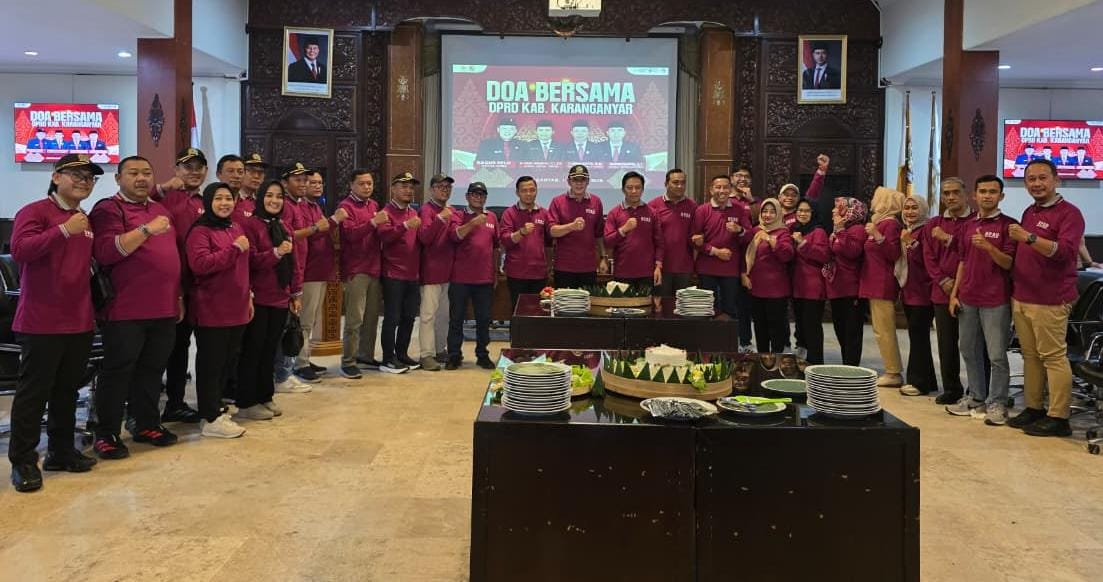 Peringatan HUT Ke--75 DPRD Karanganyar digelar sederhana namun penuh makna, Rabu (11/2/2026). (Rudi Hartono/Radar Solo)