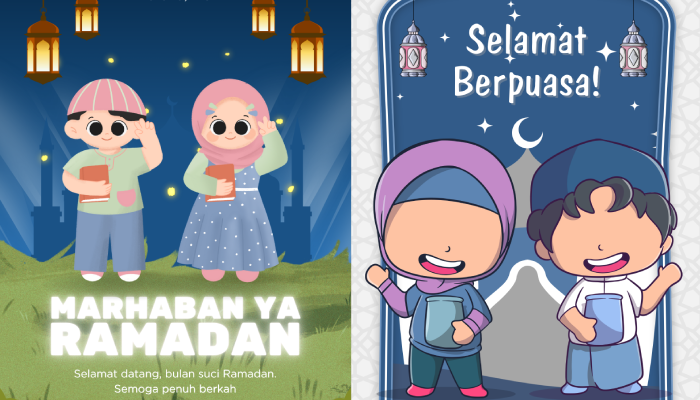Poster Ramadhan 2026 dengan desain menarik untuk anak TK dan SD.